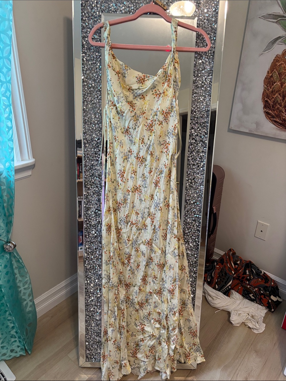 ๐(NWT) ZARA Bloggers Fav ZW Collection Printed Floral Satin Dress. Size XL. - Picture 13 of 14